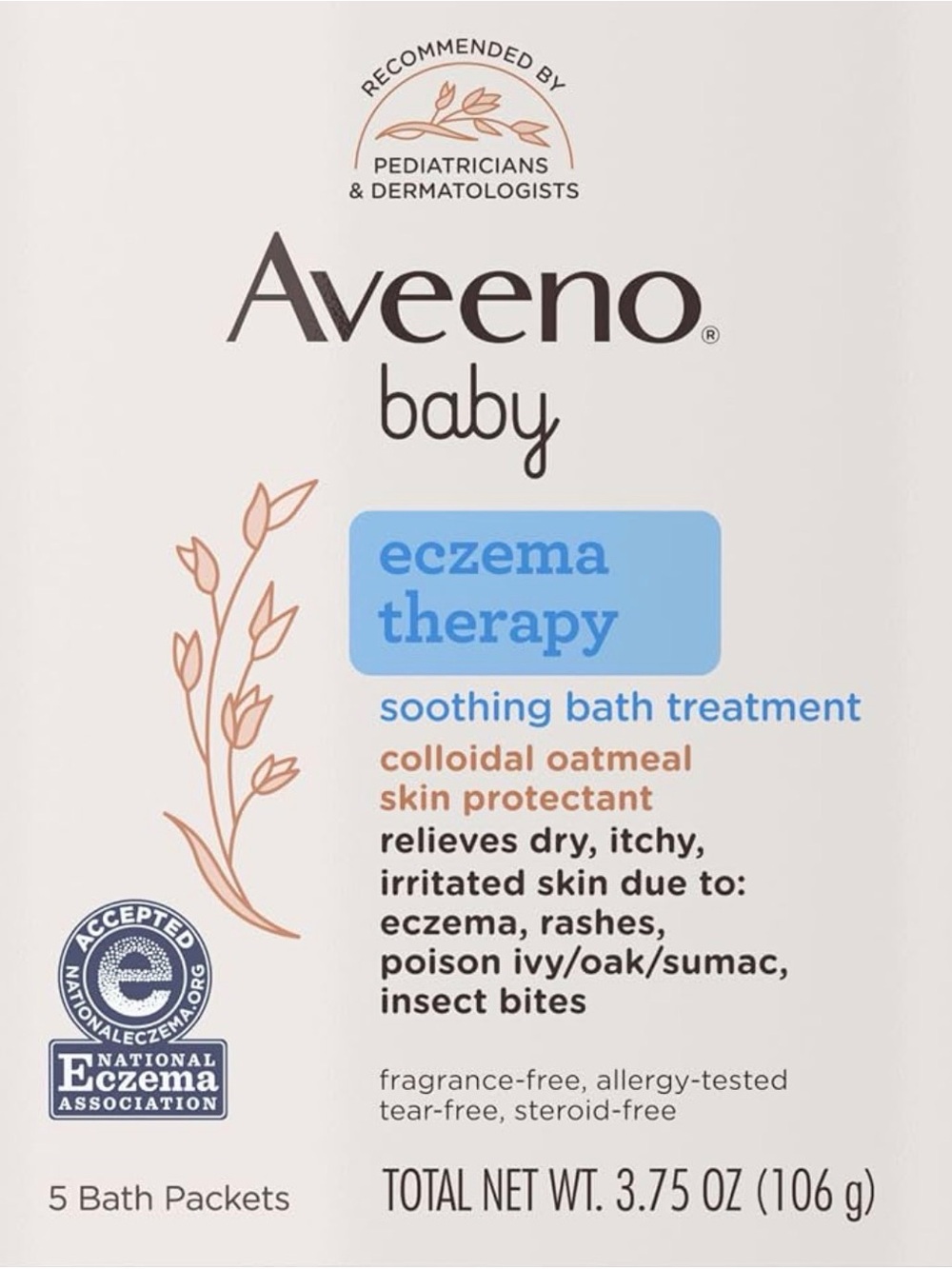 Aveeno Soothing Baby Bath Treatment, Single Use Packets - 5 ea